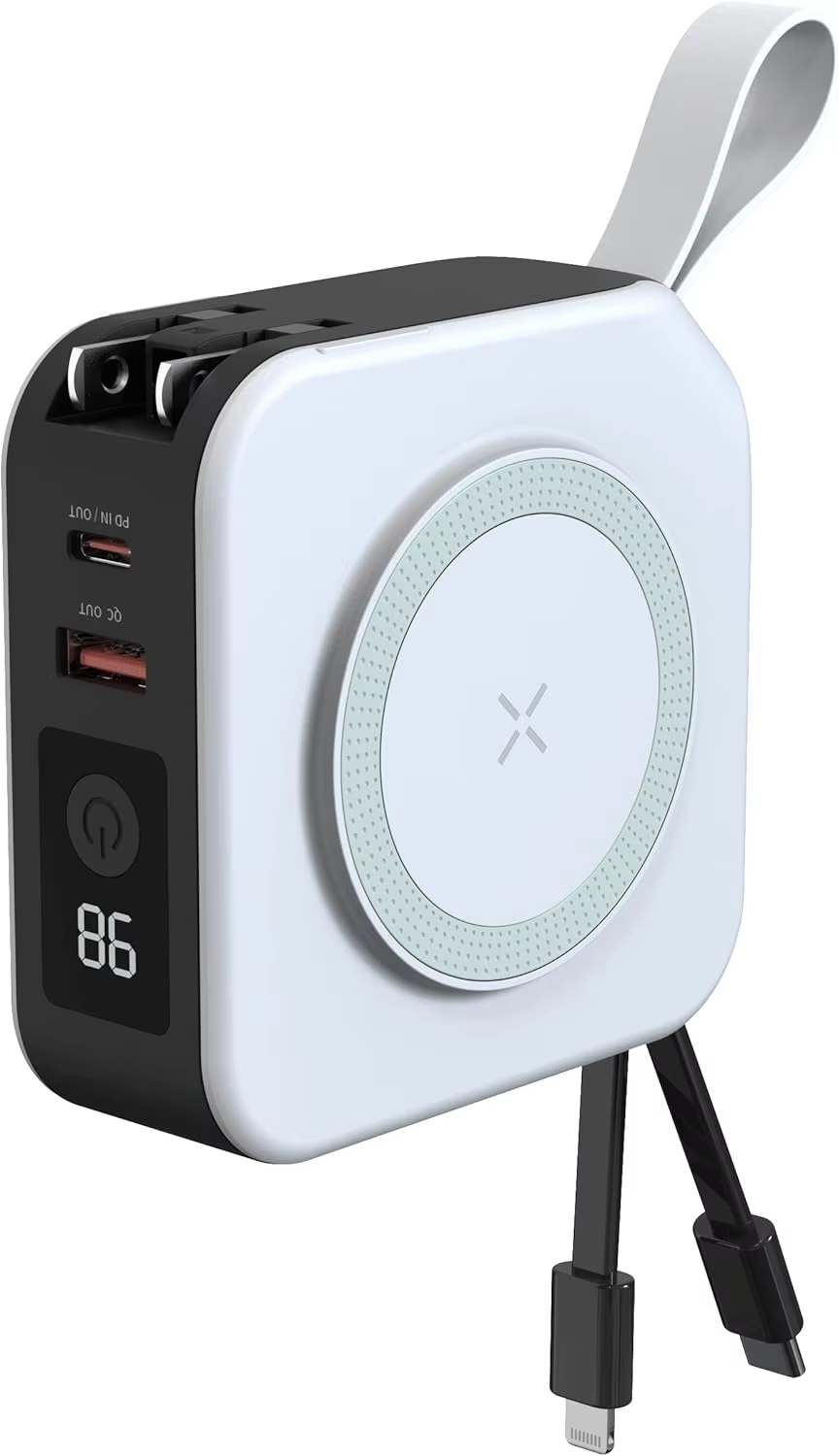 Five in one magnetic wireless power bank 22.5W.
