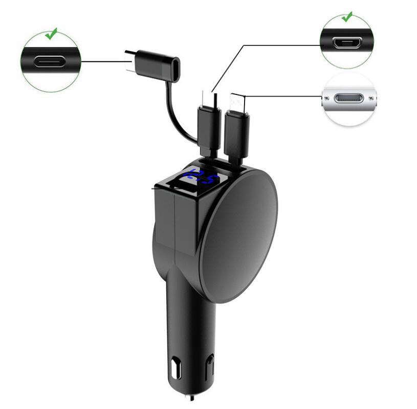 Vogek 3-in-1 Car Charger 60W Super Fast Charging.