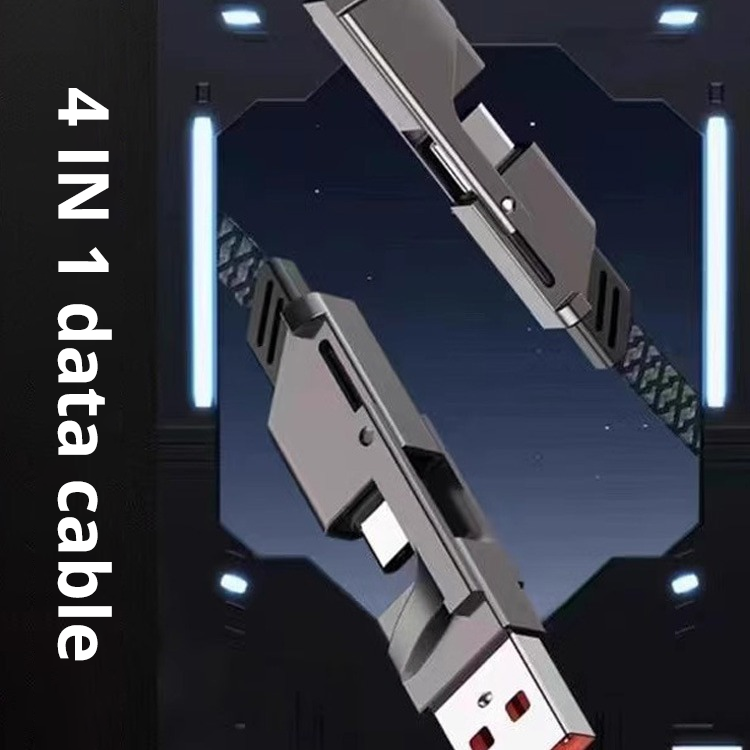 Factory 4-in-1 Cable, Dual USB-C, Charging cable.