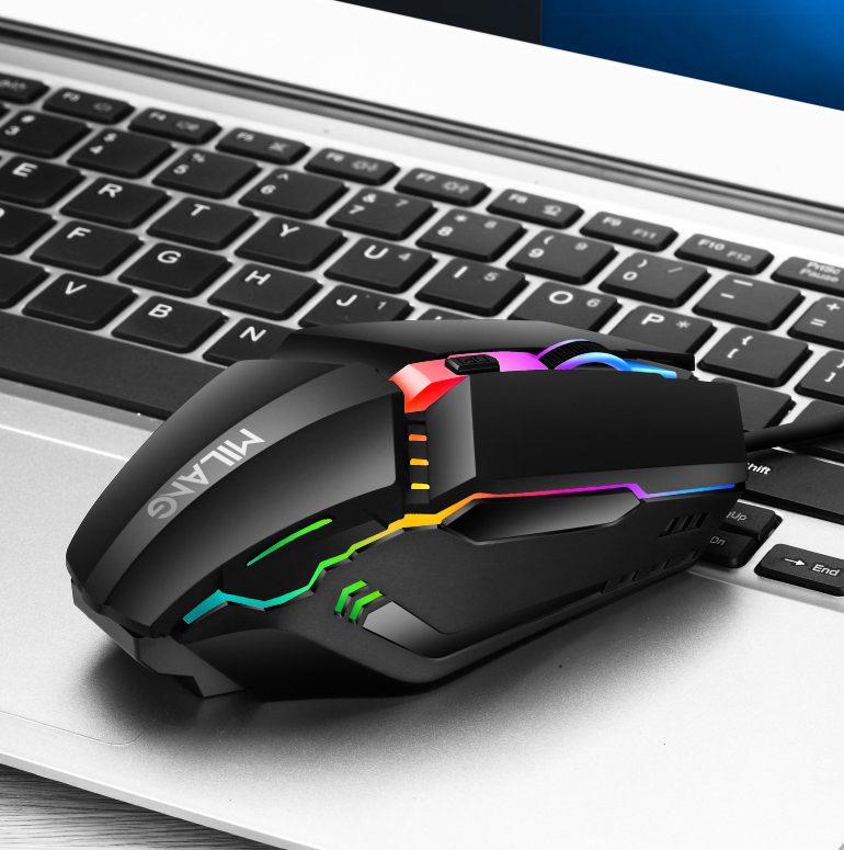 Wired mouse USB illuminated desktop computer and laptop.