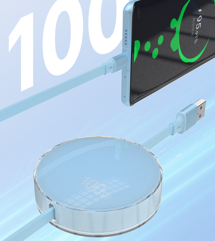 100W three in one telescopic data cable.