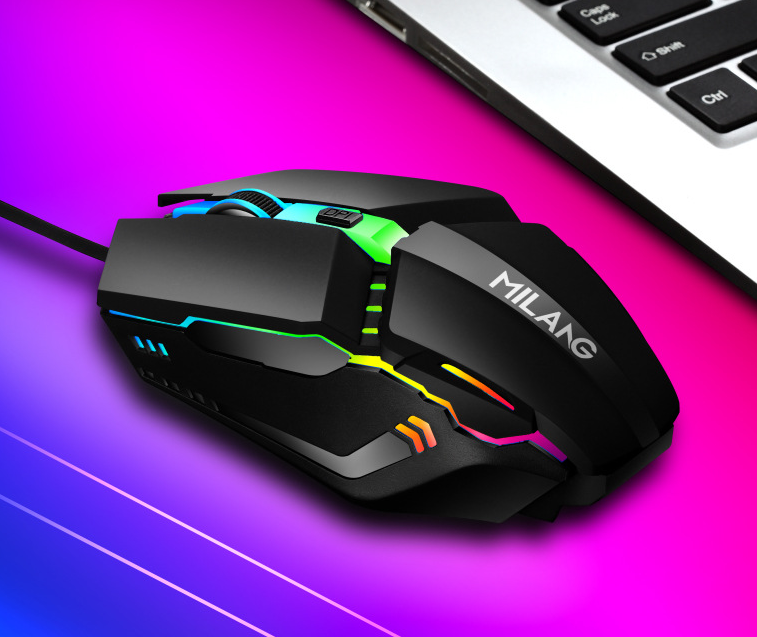 Wired mouse USB illuminated desktop computer and laptop.