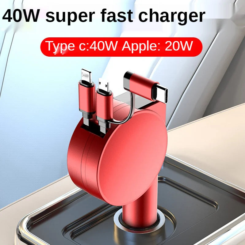 Vogek 3-in-1 Car Charger 60W Super Fast Charging.